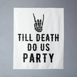 Tot de dood ons scheidt Bruiloftsfeest Backdrop Wandkleed