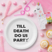 Tot de dood ons scheidt Classic & Basic Design Papieren Bordje (Feest)