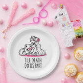 Tot de dood ons scheidt Classic – Luiaard en Soulm Papieren Bordje (Feest)