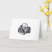 Tot de dood ons scheidt Classic – Spooky Skeleton  Kaart (Gele Bloem)