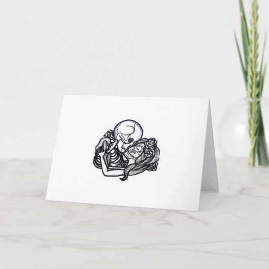 Tot de dood ons scheidt Classic – Spooky Skeleton  Kaart (Voorkant)