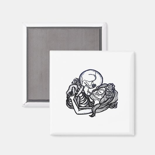 Tot de dood ons scheidt Classic – Spooky Skeleton  Magneet (Voorkant / Achterkant)