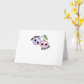 Tot de dood ons scheidt - Cute Goth Schedel Design Kaart (Gele Bloem)