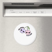 Tot de dood ons scheidt - Cute Goth Schedel Design Magneet (Insitu (Vaatwasser))