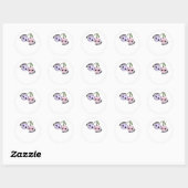 Tot de dood ons scheidt - Cute Goth Schedel Design Ronde Sticker (Vel)