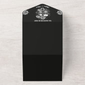 Tot de dood ons scheidt doodshoofd koppels rozen all in one uitnodiging (Buitenkant)