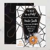 Tot de dood ons scheidt, doodskist, vrijgezellenfe kaart (Voorkant / Achterkant)