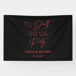 Tot de dood ons scheidt feest halloween trouwbanne spandoek