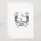 Tot de dood ons scheidt feest Skelet Bruidsmeisje  Feestdagenkaart (Voorkant / Achterkant)