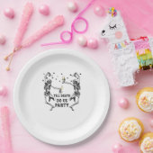 Tot de dood ons scheidt feest Skelet Bruidsmeisje  Papieren Bordje (Feest)