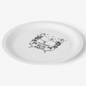 Tot de dood ons scheidt feest Skelet Bruidsmeisje  Papieren Bordje (Gekanteld)