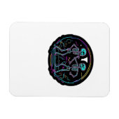 Tot de dood ons scheidt feest skelet dansfeest kla magneet (Horizontaal)