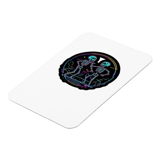 Tot de dood ons scheidt feest skelet dansfeest kla magneet (Linkerzijde)