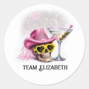 Tot de Dood Ons Scheidt Feest Team Bruid Bachelore Ronde Sticker