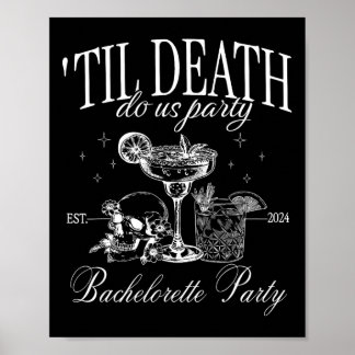 Tot de dood ons scheidt Feestelijke Skelet Drinken Poster