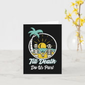 Tot de dood ons scheidt Funny Skelet Koppel  Kaart (Gele Bloem)