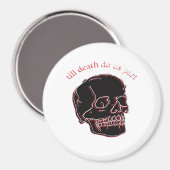 Tot de dood ons scheidt - Glitch Schedel Met Grapp Magneet (Voorkant / Achterkant)