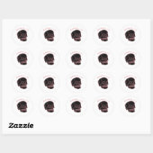 Tot de Dood Ons Scheidt - Glitch Schedel Met Grapp Ronde Sticker (Vel)