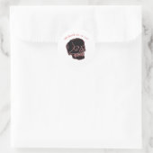 Tot de Dood Ons Scheidt - Glitch Schedel Met Grapp Ronde Sticker (Tas)