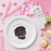 Tot de dood ons scheidt - Glitch Skull met grappig Papieren Bordje (Feest)