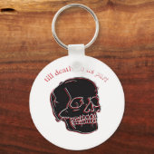 Tot de dood ons scheidt - Glitch Skull met grappig Sleutelhanger (Voorkant)