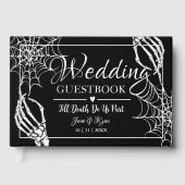 Tot de dood ons scheidt | Gothic Black HalloWeddin Gastenboek (Voorkant)