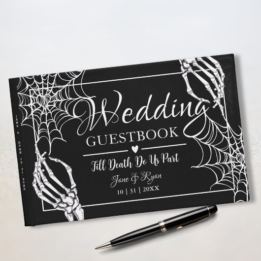 Tot de dood ons scheidt | Gothic Black HalloWeddin Gastenboek