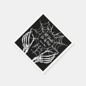 Tot de dood ons scheidt | Gothic Black HalloWeddin Servet (Hoek)