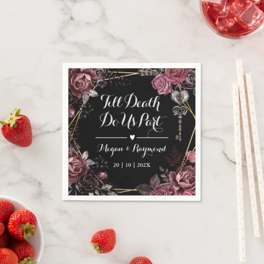 Tot de dood ons scheidt | Gothic Zwart Donker Brui Servet (Insitu)