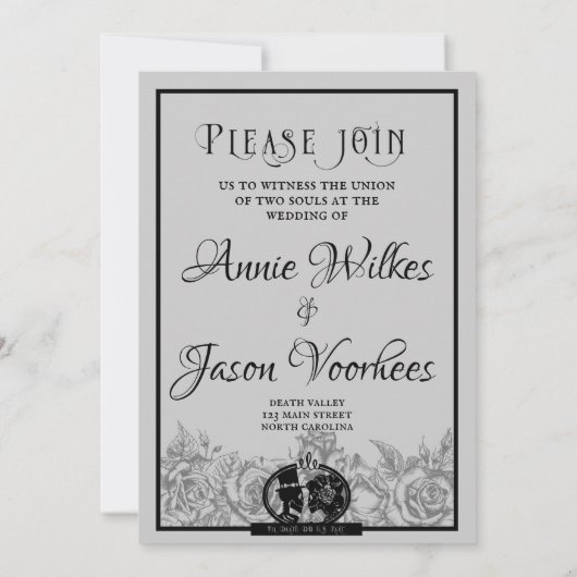 Tot de dood ons scheidt Gotische bruiloft Kaart (Achterkant)