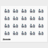 "Tot de dood ons scheidt" Gotische bruiloft Ronde Sticker (Vel)