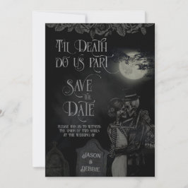 Tot de Dood Ons Scheidt Gotische Bruiloft Save The Date