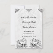 Tot de Dood ons Scheidt Gotische Bruiloft Zwart &  Kaart (Voorkant)