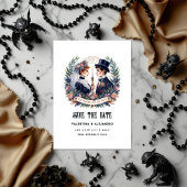 "Tot de dood ons scheidt" Gotische foto Save The Date