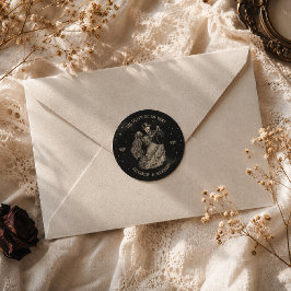 Tot de Dood Ons Scheidt Gotische Klassieke Ronde S Sticker