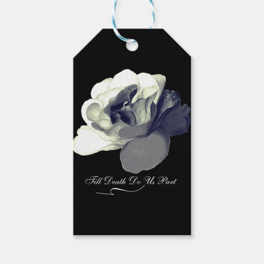 Tot de Dood Ons Scheidt Gotische Roos Bruiloft Cadeaulabel (Voorkant)