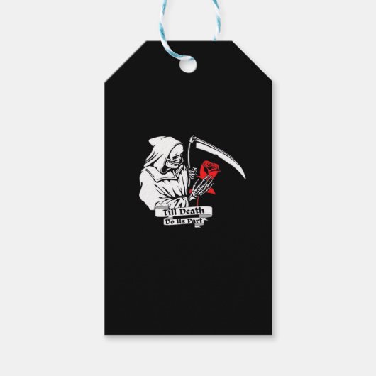 Tot de Dood Ons Scheidt – Grim Reaper Love Cadeaulabel (Voorkant)