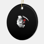 Tot de dood ons scheidt - Grim Reaper Love Keramisch Ornament (Links)