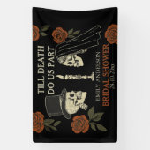 Tot de Dood Ons Scheidt Halloween Bruidsborrel Spandoek (Verticaal)