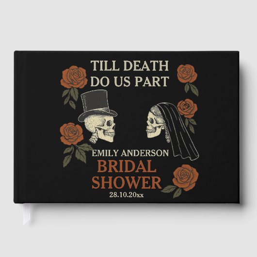 Tot de dood ons scheidt Halloween Bruidsdiner Gastenboek (Voorkant)