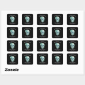 Tot de Dood Ons Scheidt Halloween Bruidsdouche Vierkante Sticker (Vel)