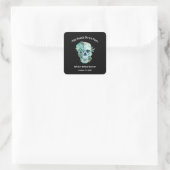 Tot de Dood Ons Scheidt Halloween Bruidsdouche Vierkante Sticker (Tas)