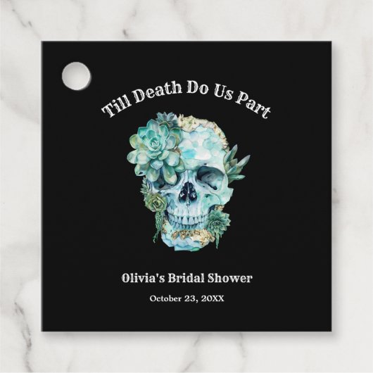 Tot de dood ons scheidt Halloween Bruidsfeest Bedankjes Labels (Voorkant)