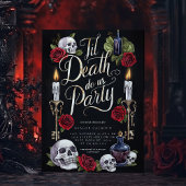 Tot de Dood Ons Scheidt Halloween Bruidsfeest Kaart