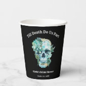 Tot de dood ons scheidt Halloween Bruidsfeest Papieren Bekers (Achterkant)