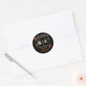 Tot de Dood Ons Scheidt Halloween Bruidsfeest Ronde Sticker (Envelop)