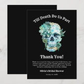 Tot de dood ons scheidt Halloween Bruidsmeisjesfee Bedankkaart (Voorkant / Achterkant)