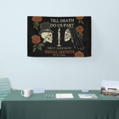 Tot de dood ons scheidt Halloween Bruidsmeisjesfee Spandoek (Beurs)