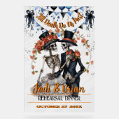 Tot de dood ons scheidt Halloween-bruiloft Acryl Bord (Voorkant)