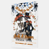 Tot de dood ons scheidt Halloween-bruiloft Acryl Bord (Hoek)